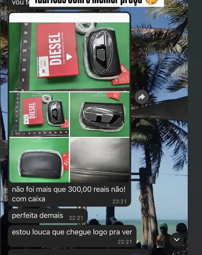 Aluna recebeu carteira Diesel com caixa direto da fábrica