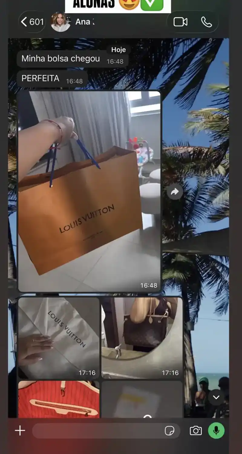 Aluna recebeu bolsa Louis Vuitton perfeita direto da fábrica